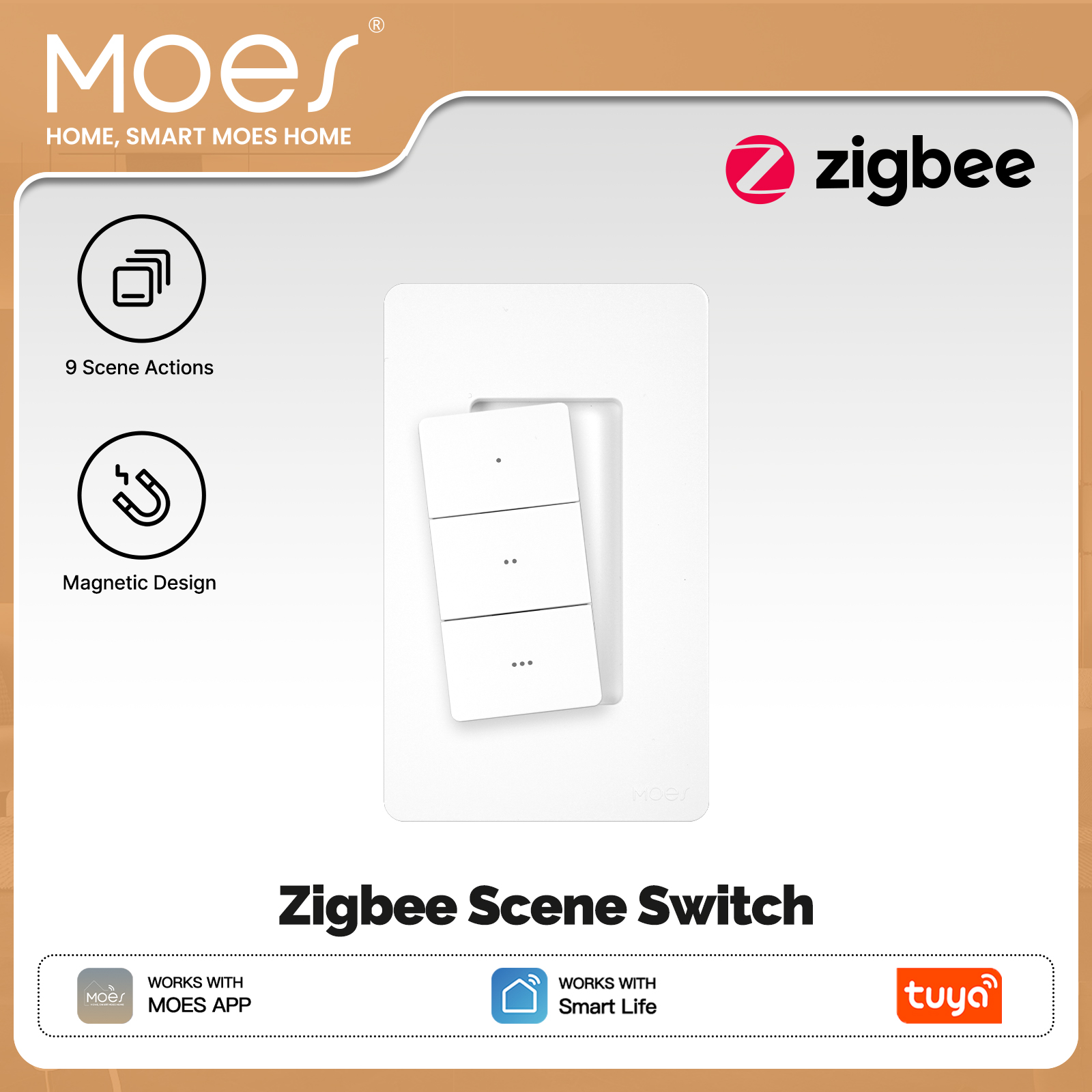 Smart Relay Tuya - MOES Tuya Zigbee Smart Wireless Scene