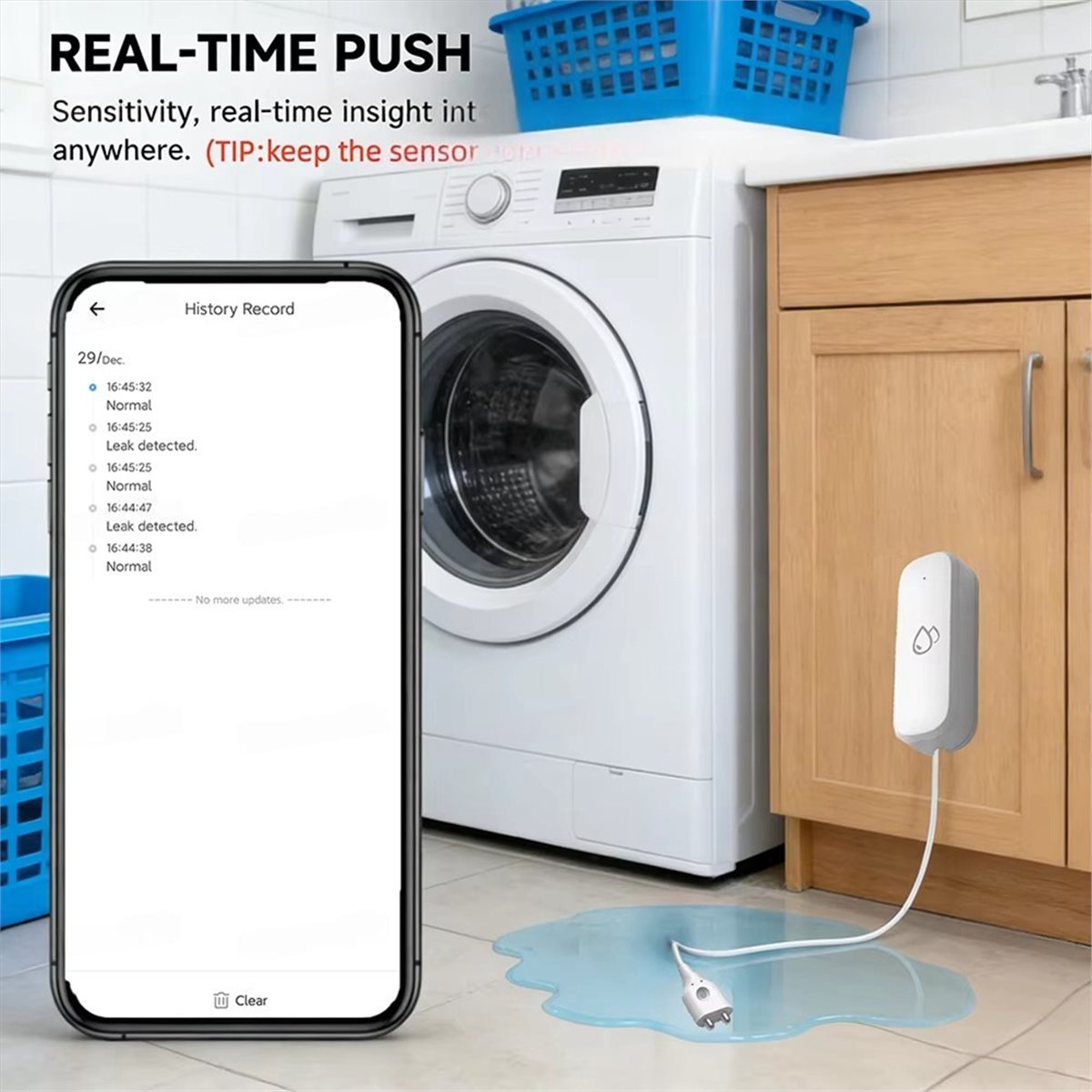 Tuya Smart - Compatible ZigBee Water Leak Sensor Alarms