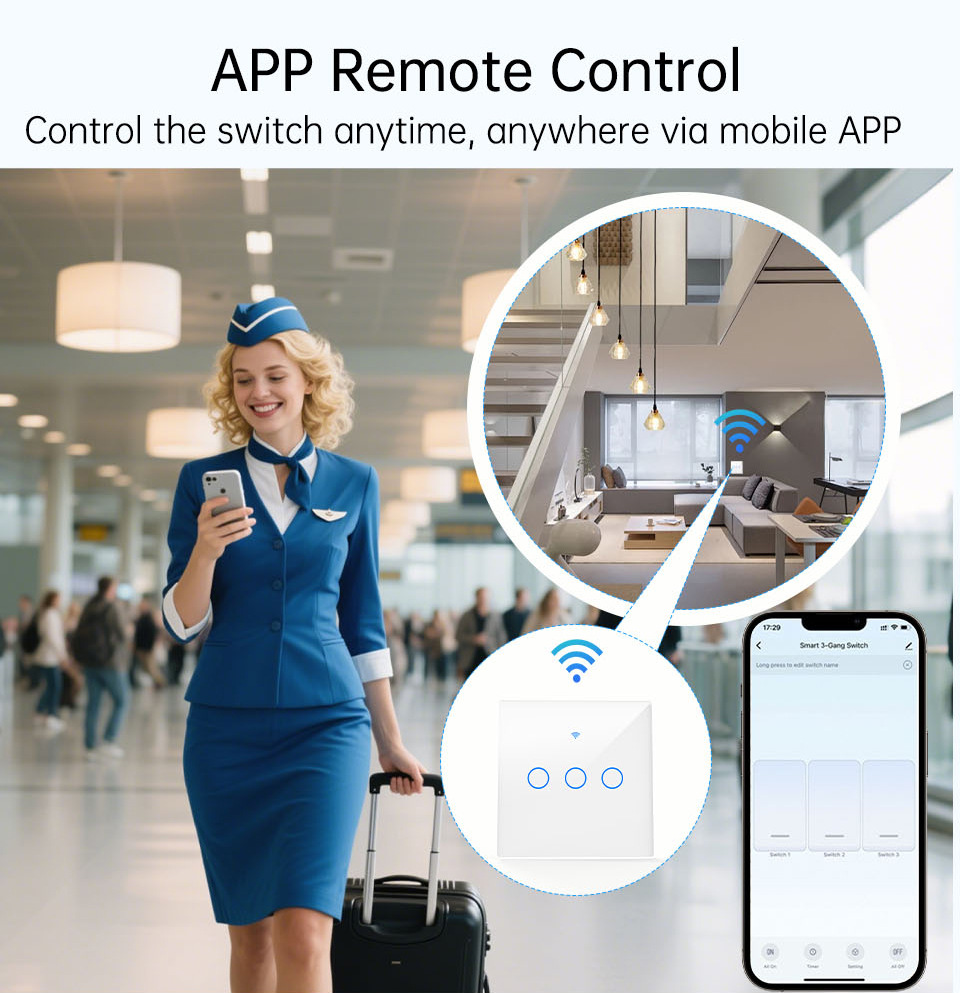 WiFi RF 433mhz Touch Wall Ligh - Smart Relay Tuya review and price