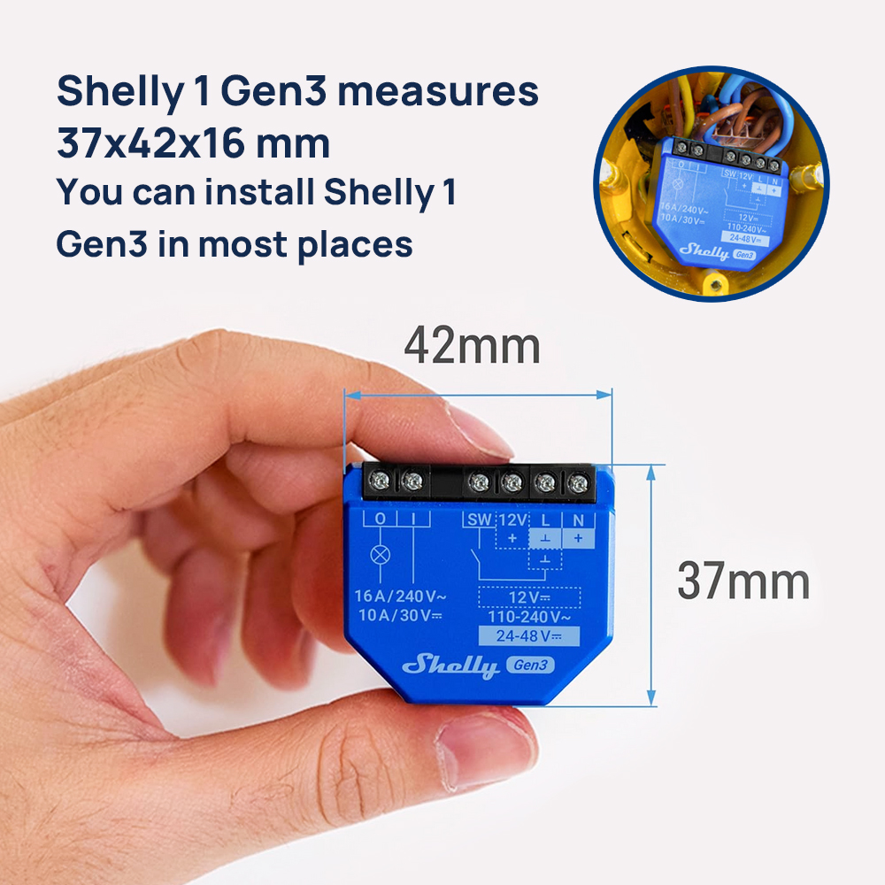 Shelly 1 Gen3 Dry Contact Smar - Shelly Plug review and price