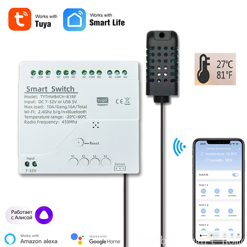 Tuya Smart 7-32V WiFi 4 Channe - Tuya 4 Channel review and price