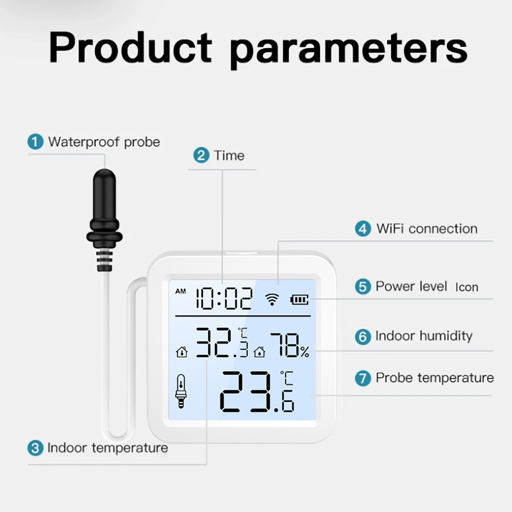 WiFi Humidity Temperature Sens - Tuya Smart review and price